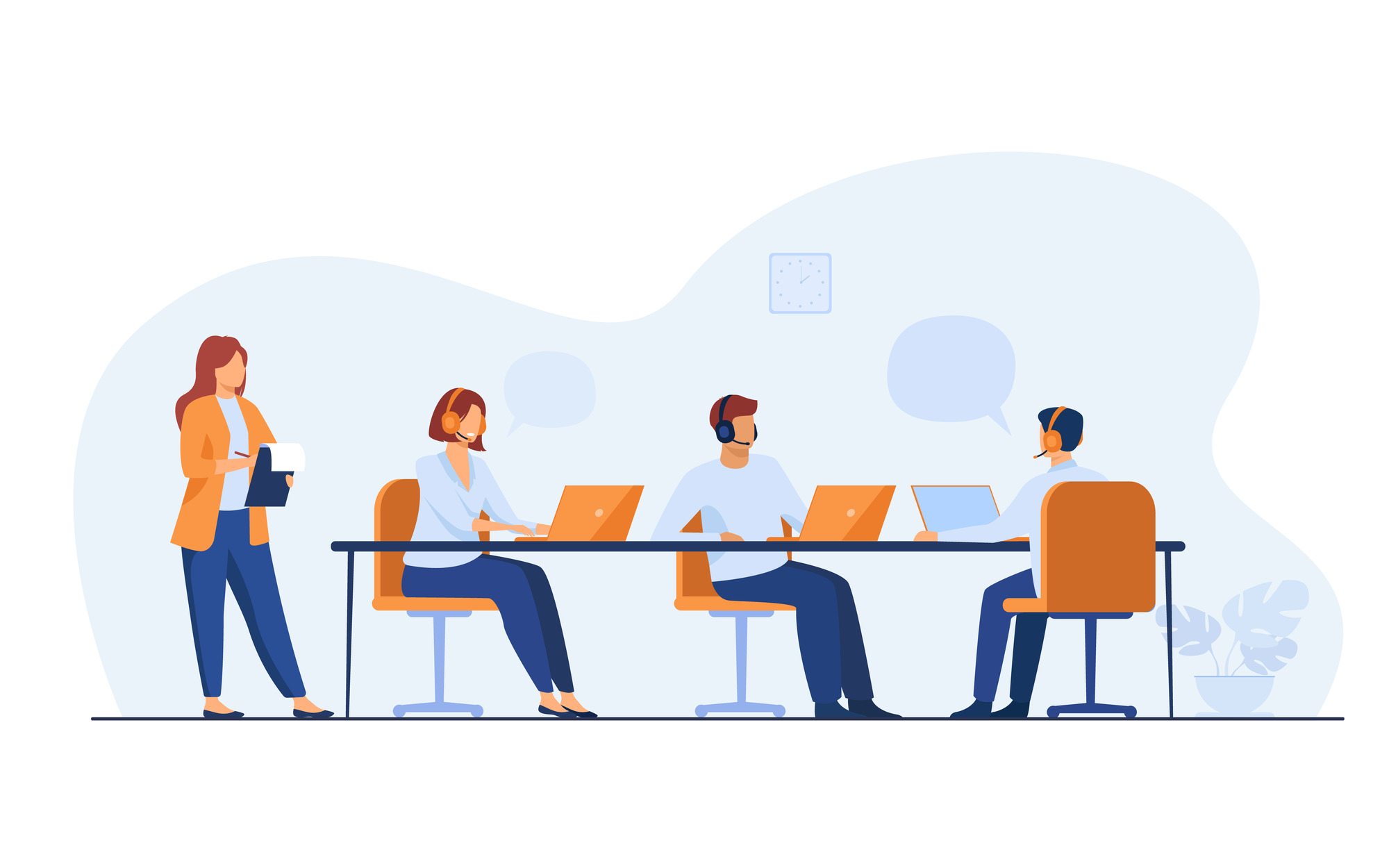 people working in office